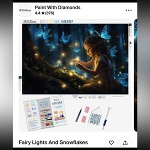 Diamond Painting Kit – Fairy Lights & Snowflakes